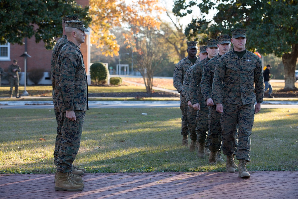 2nd Marine Division Morning Colors Ceremony