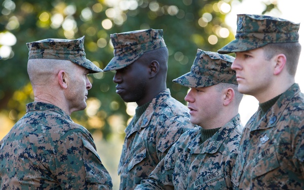 Cpl Warford Recognized as Marine of the Quarter