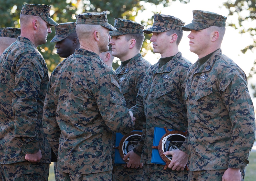 2nd Marine Division Morning Colors Ceremony