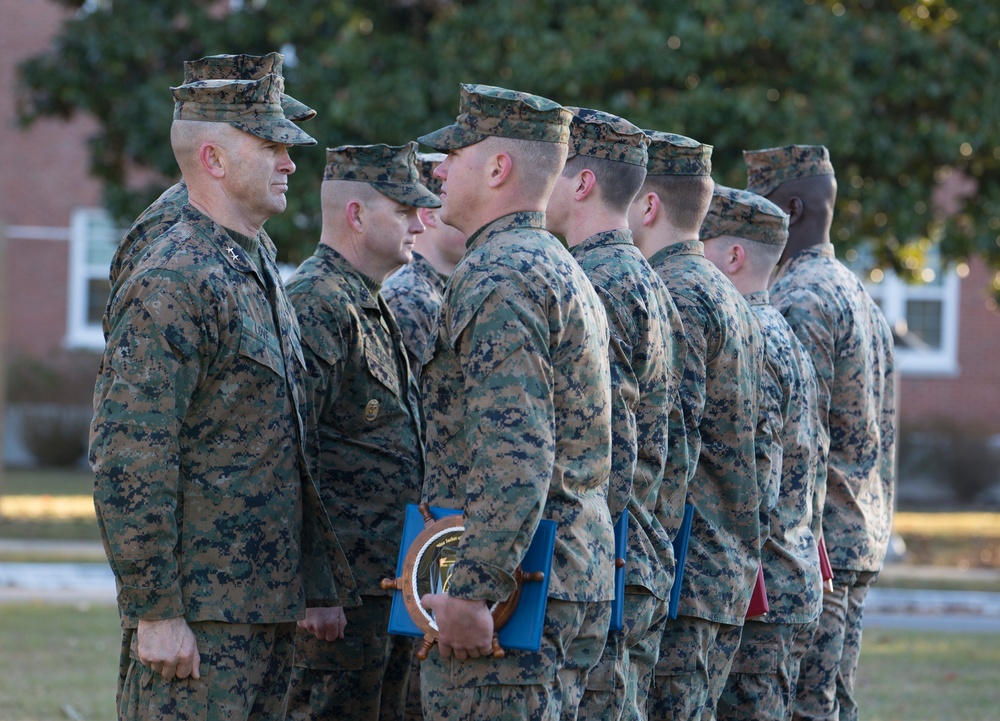 2nd Marine Division Morning Colors Ceremony