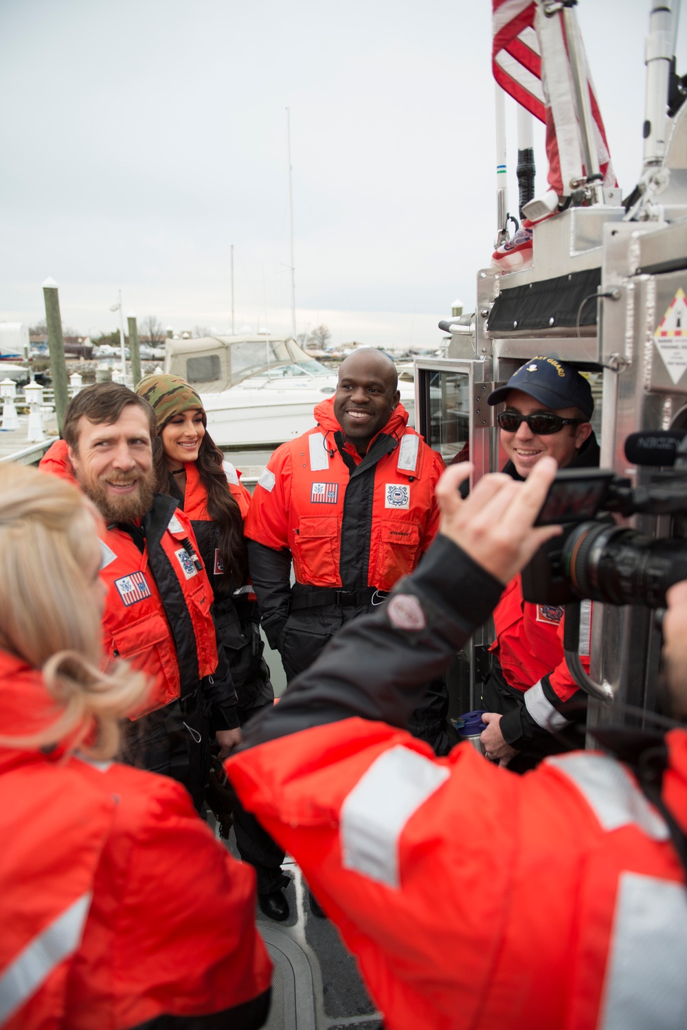 WWE superstars visit Coast Guard Station Washington