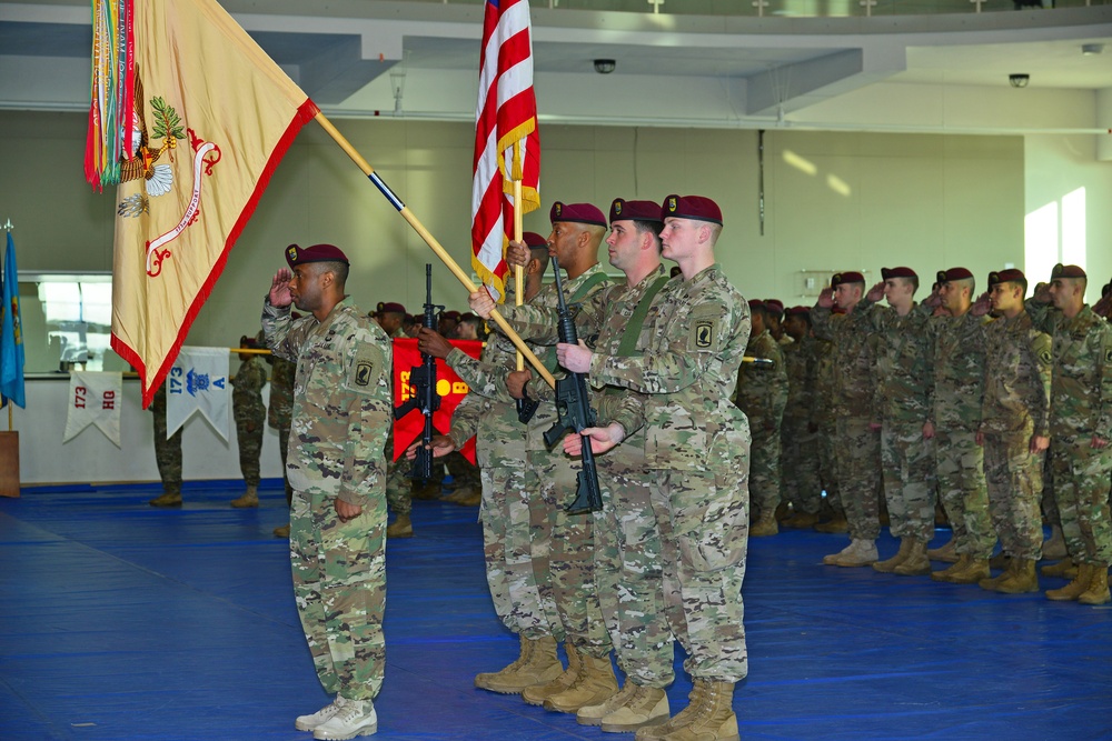 Change of Responsibility Ceremony 173rd Brigade Support Battalion, 173rd Airborne Brigade