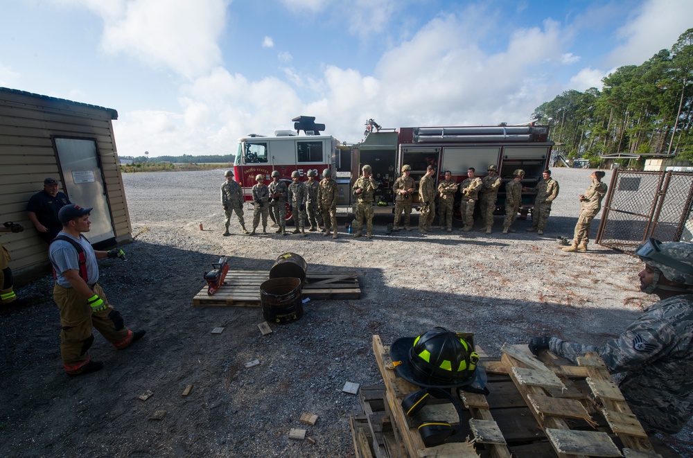 Defenders, firefighters conduct training