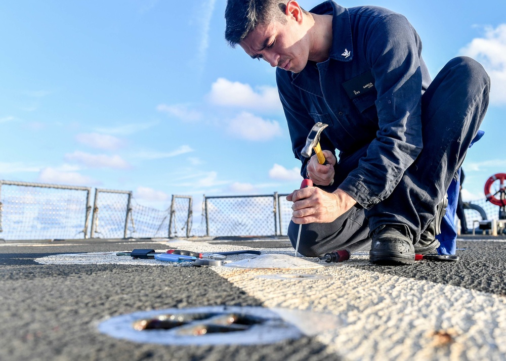 Laboon is underway conducting a Composite Training Unit Exercise (COMPTUEX) with the George H.W. Bush Carrier Strike Group in preparation for an upcoming deployment.