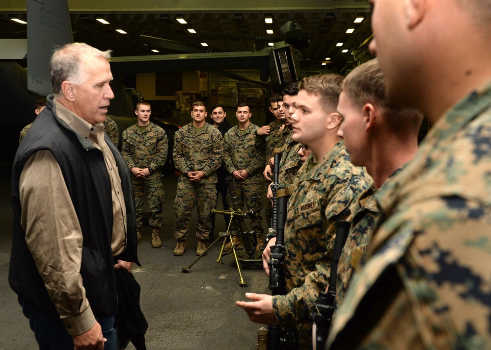 Senator Thom Tilllis Visits USS Bataan