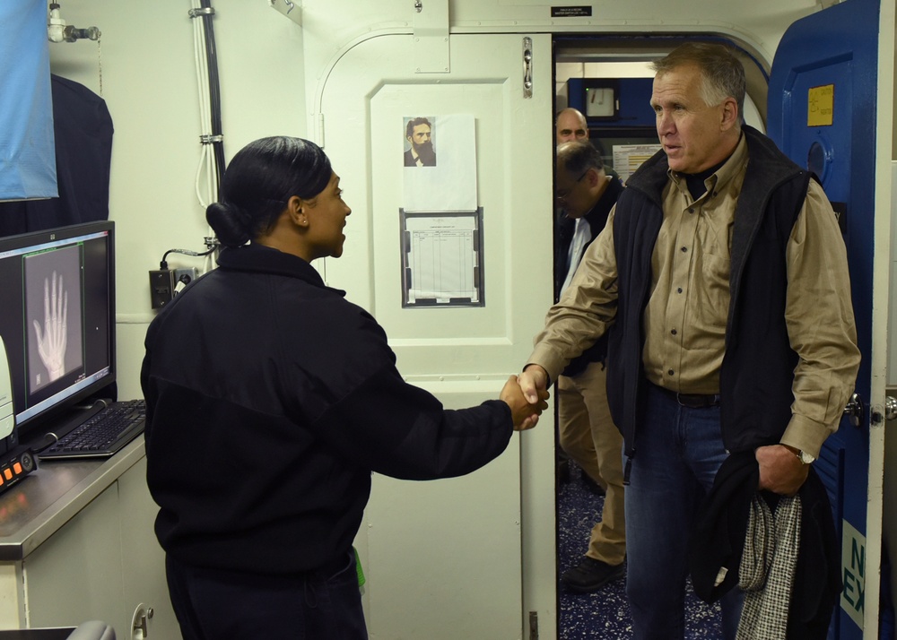 Senator Thom Tillis Visits USS Bataan