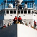 Coast Guard Cutter Spencer crew prepares to get underway in bitter cold