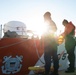 Coast Guard Cutter Spencer crew prepares to get underway in bitter cold