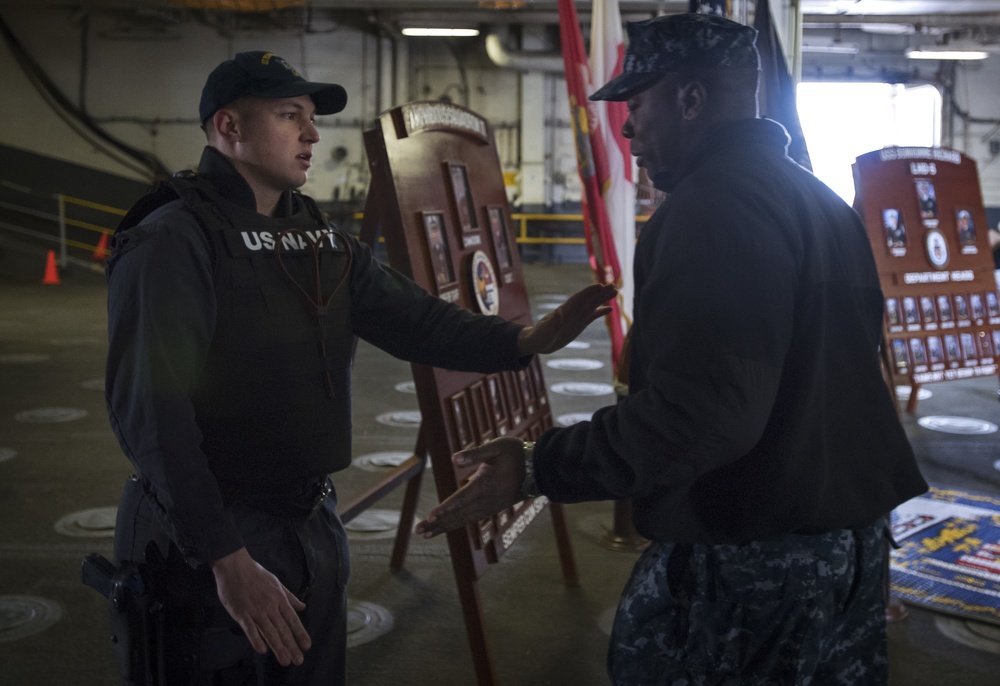 SSDF training and drills aboard USS Bonhomme Richard (LHD 6).