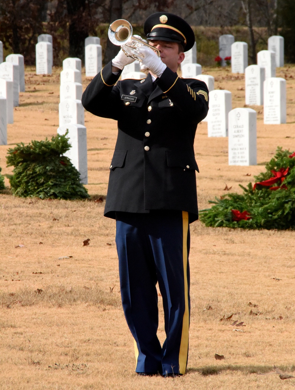 Bugler Plays Taps at Ceremony