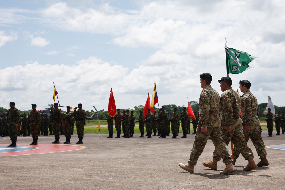 Colombian army counter-narcotics brigade honors U.S. Special Forces