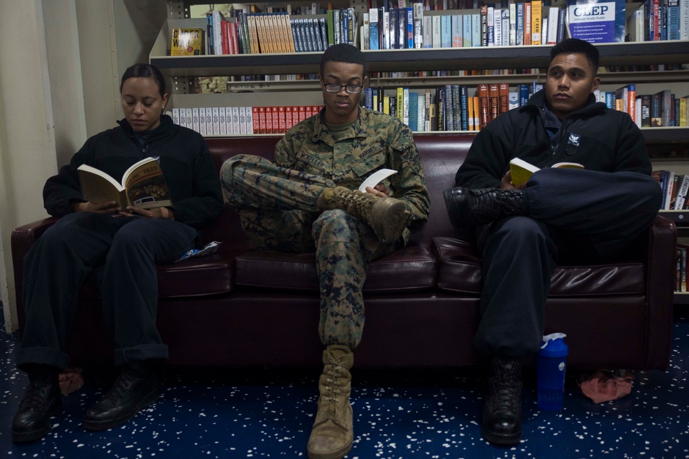 Marines, Sailors pass time together