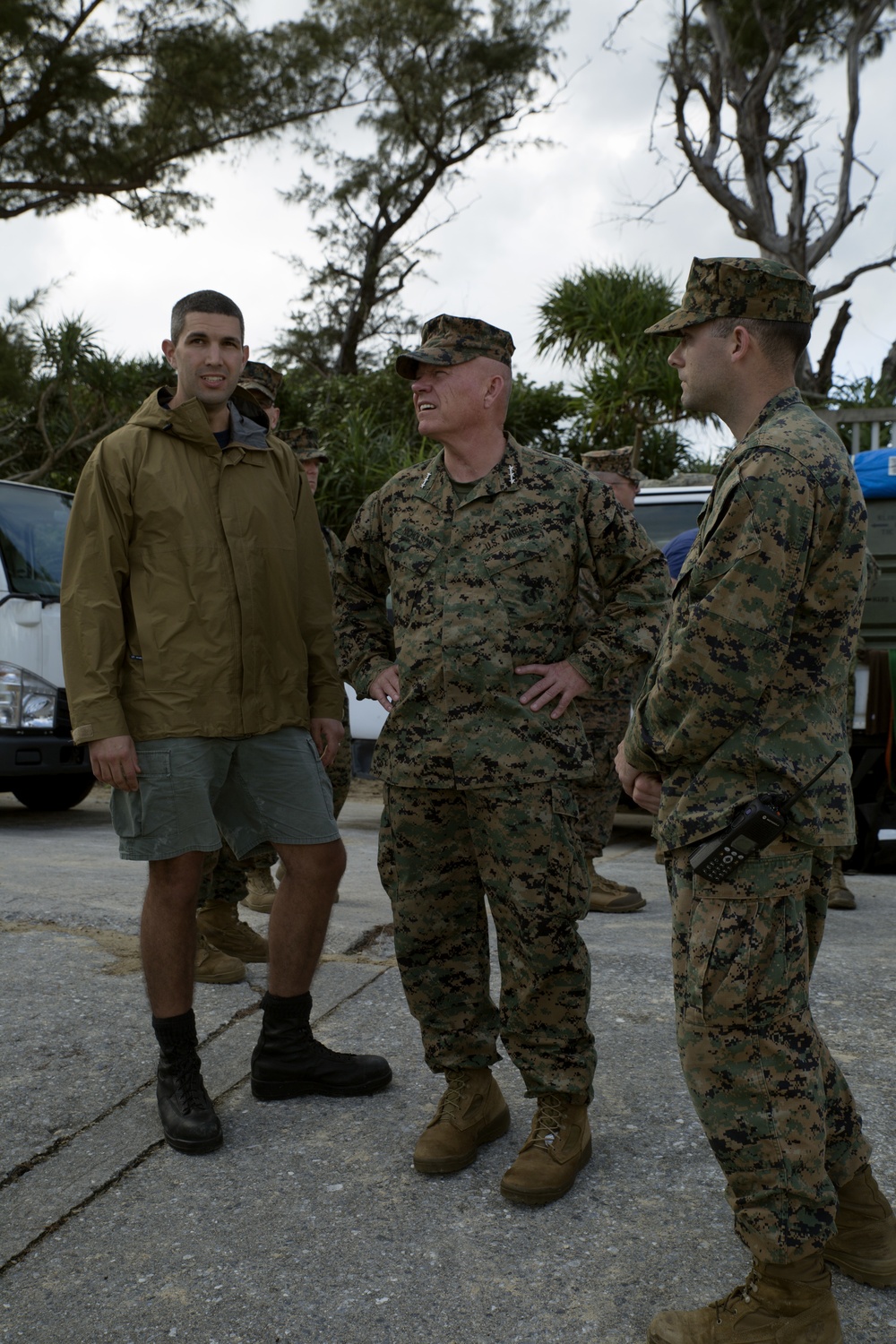 Lt. Gen. Lawrence D. Nicholson visits Abu, Nago City