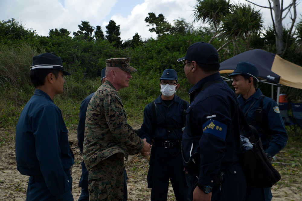 Lt. Gen. Lawrence D. Nicholson visits Abu, Nago City