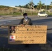 Okinawa resident shows support outside Camp Foster