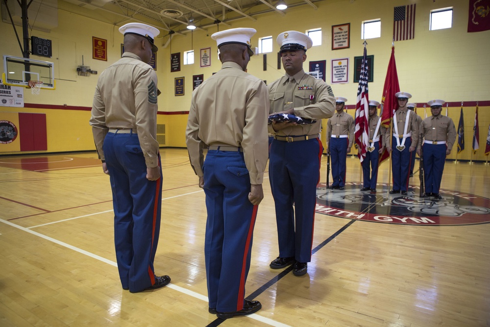 Retirement Ceremony of Gunnery Sgt James H. Moore II