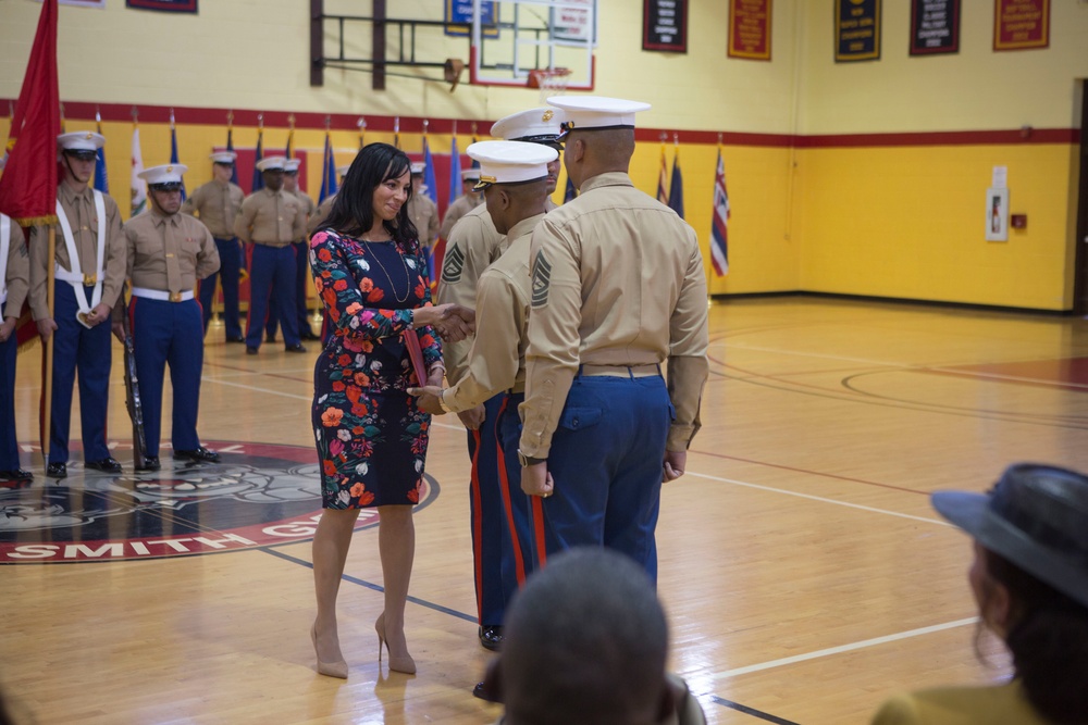 Retirement Ceremony of Gunnery Sgt James H. Moore II