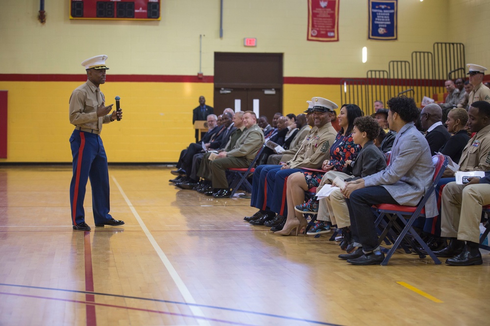 Retirement Ceremony of Gunnery Sgt James H. Moore II