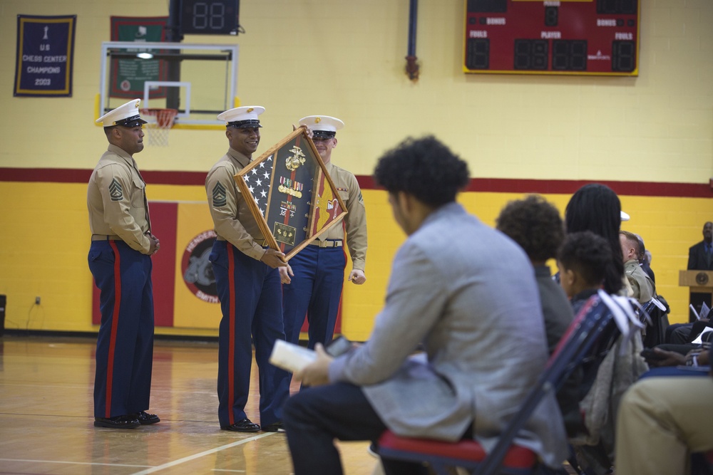 Retirement Ceremony of Gunnery Sgt James H. Moore II