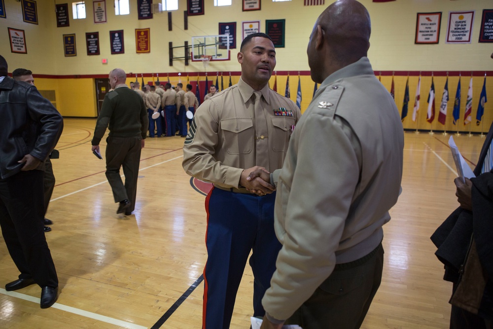 Retirement Ceremony of Gunnery Sgt James H. Moore II