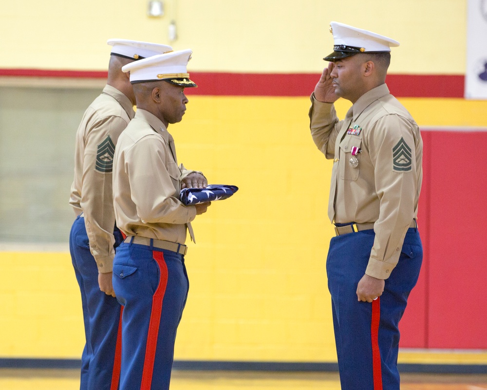 Retirement Ceremony of Gunnery Sgt James H. Moore II