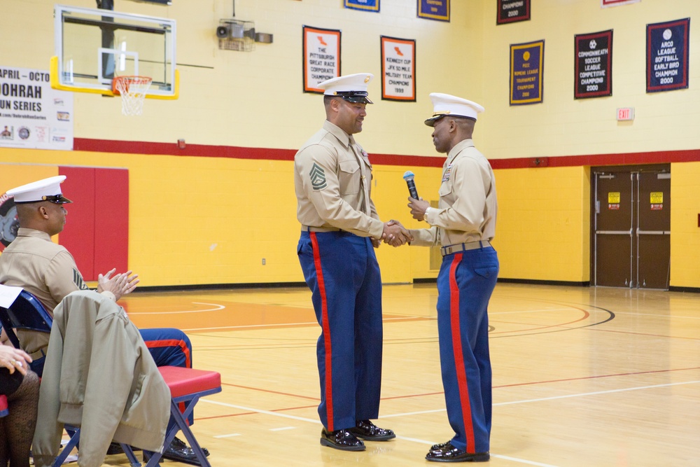 Retirement Ceremony of Gunnery Sgt James H. Moore II