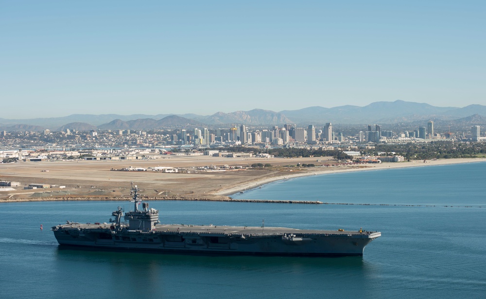 USS Theodore Roosevelt (CVN 71) gets underway