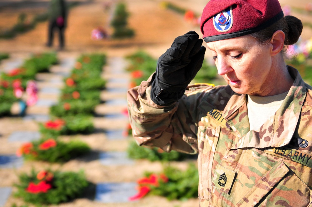 Dragon Soldiers Honor Fallen, Lay Wreaths