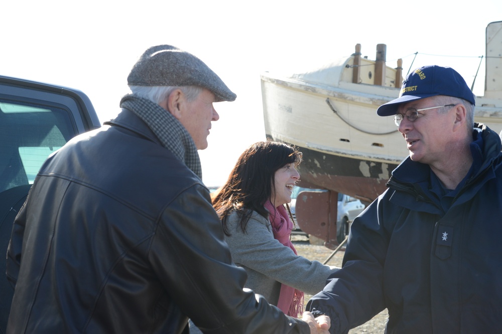 Admiral Poulin vists Hull Lifesaving Museum