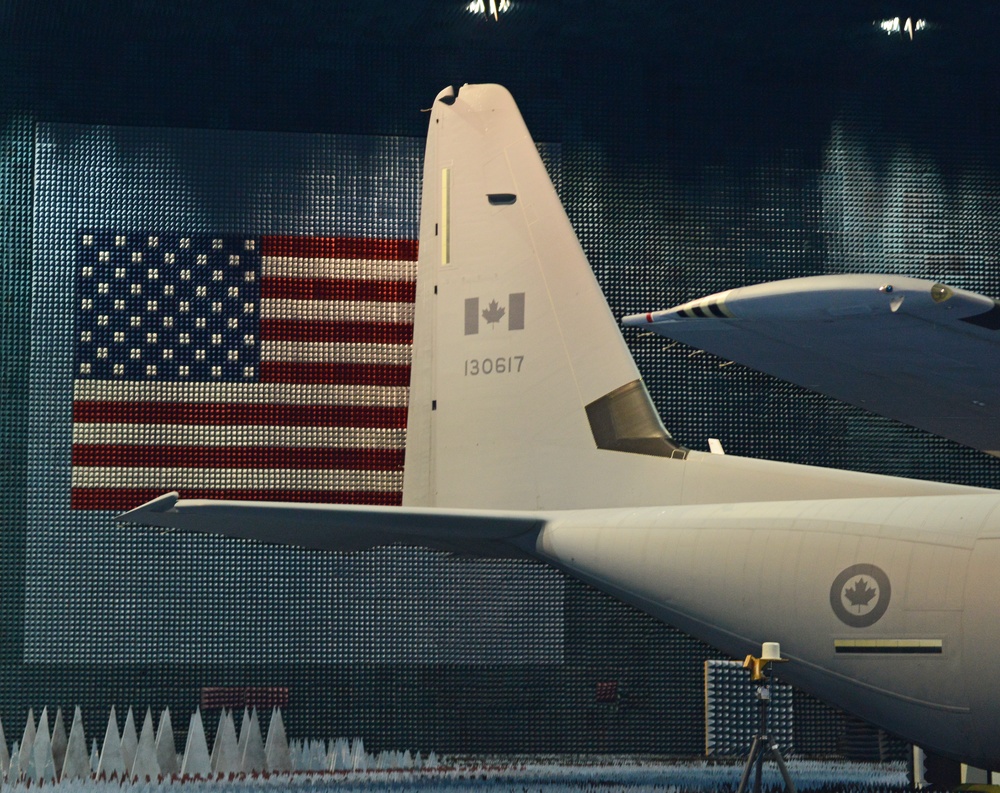 Benefield Anechoic Facility hosts first Royal Canadian Air Force plane