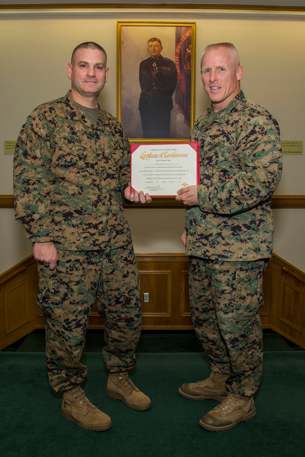 Sergeant Major Scott D. Grade Reenlistment Ceremony