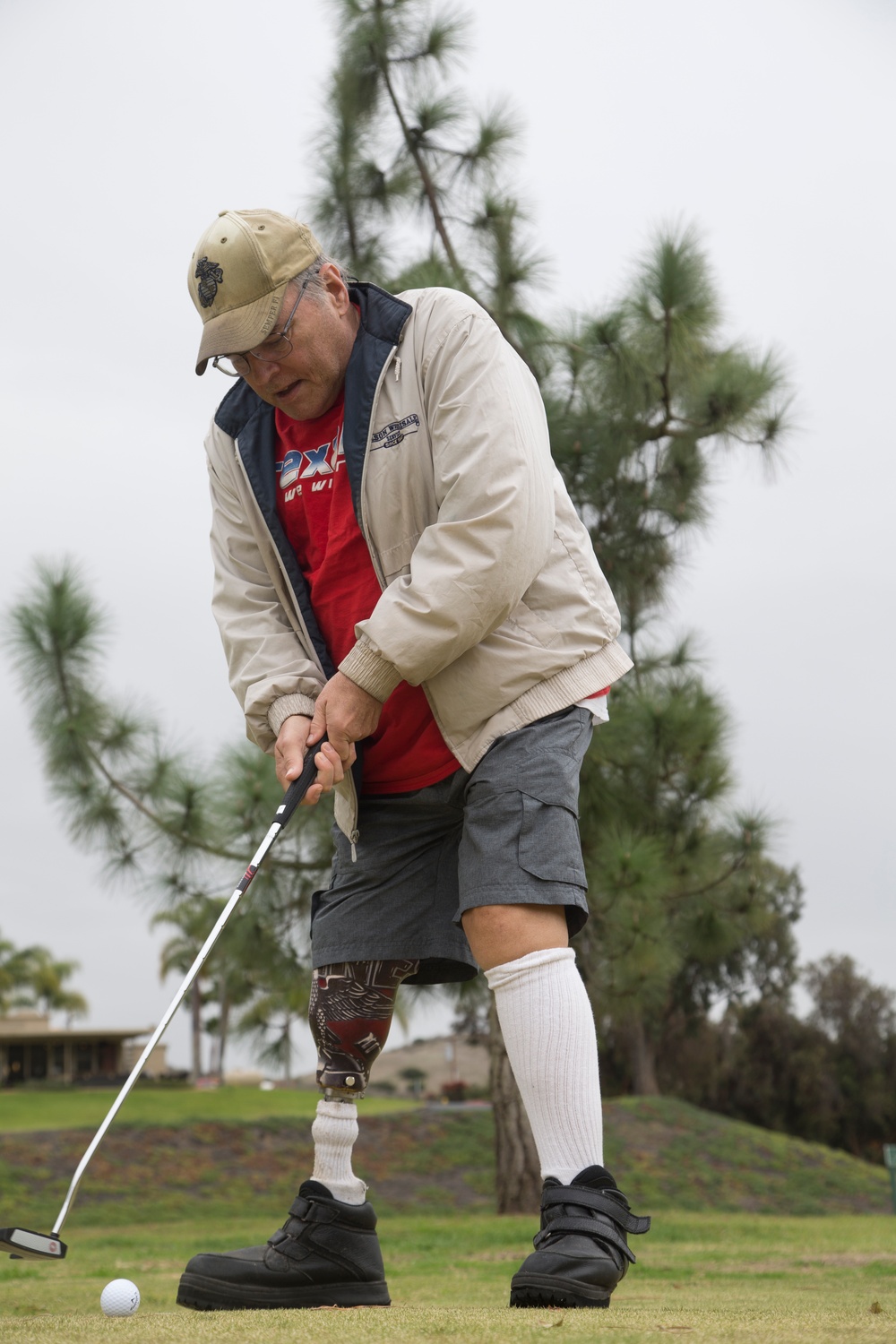 Golfing on Marine Memorial Golf Course