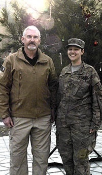 Army father, daughter celebrate holidays in Afghanistan