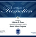 AFNE Promotion Certificate