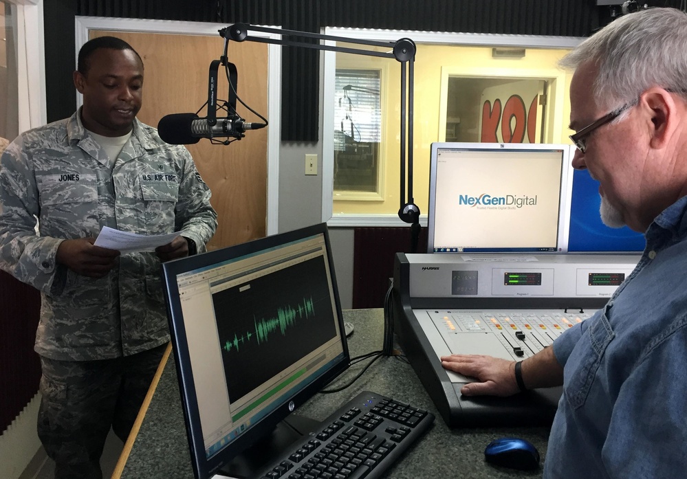 403rd Wing members record holiday greetings