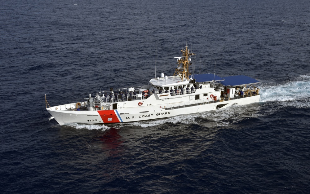 Coast Guard Cutter Lawrence Lawson conducts sea trials off the coast of Miami