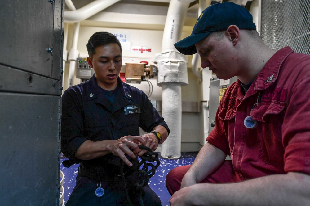 Laboon is underway conducting a Composite Training Unit Exercise (COMPTUEX) with the George H.W. Bush Carrier Strike Group in preparation for an upcoming deployment.