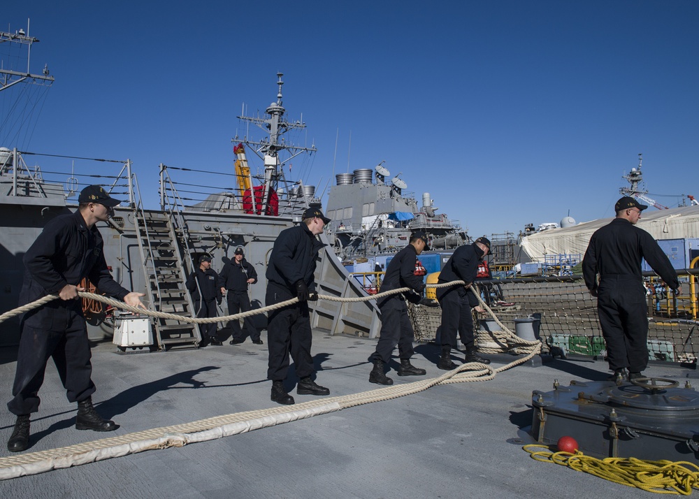 USS John S. McCain Departs Yokosuka, Japan