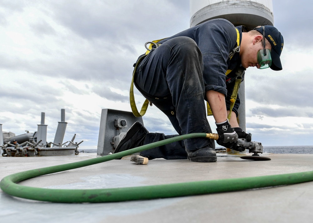 Laboon is underway conducting a Composite Training Unit Exercise (COMPTUEX) with the George H.W. Bush Carrier Strike Group in preparation for an upcoming deployment.