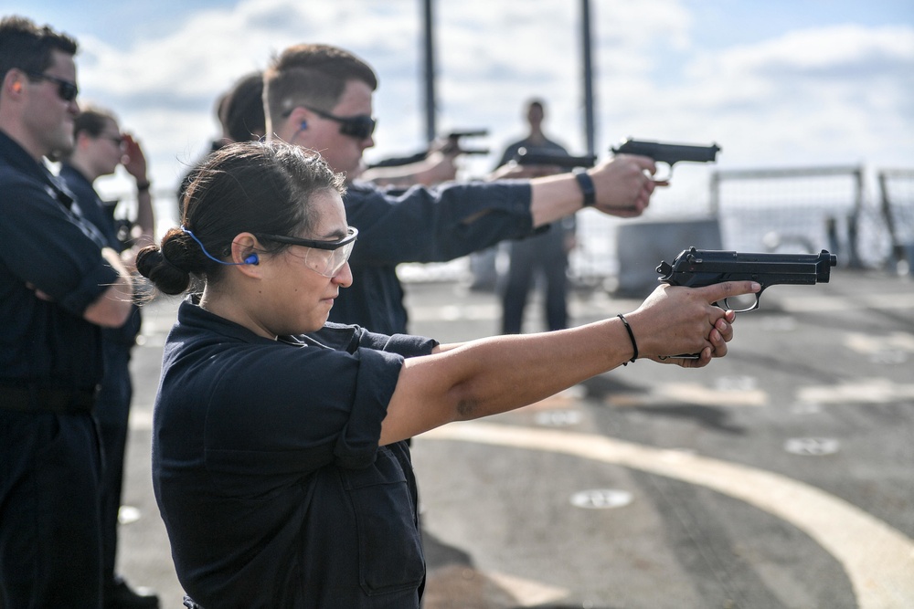 Laboon is underway conducting a Composite Training Unit Exercise (COMPTUEX) with the George H.W. Bush Carrier Strike Group in preparation for an upcoming deployment.