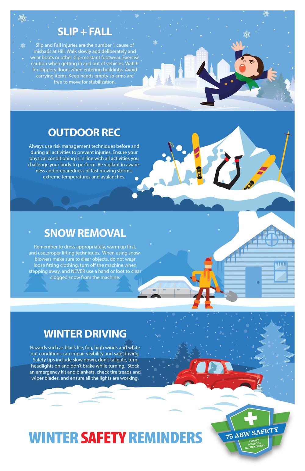 75 ABW Safety - Winter Safety poster 11” x 17”