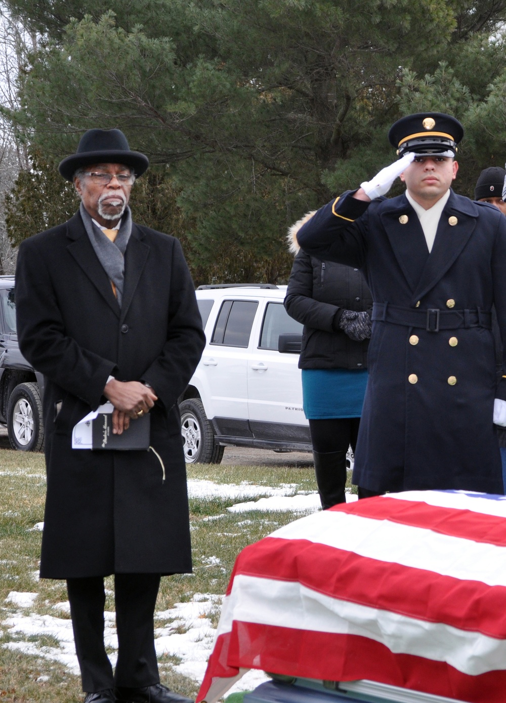 New York Army National Guard honor guard performs military funeral