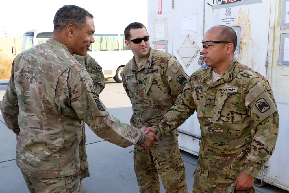 U.S. Army Central commander visits Soldier in Afghanistan