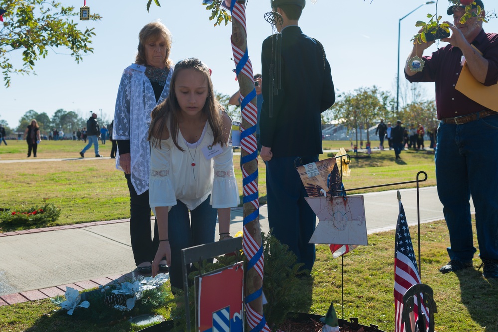 Family Members Visit Warriors Walk