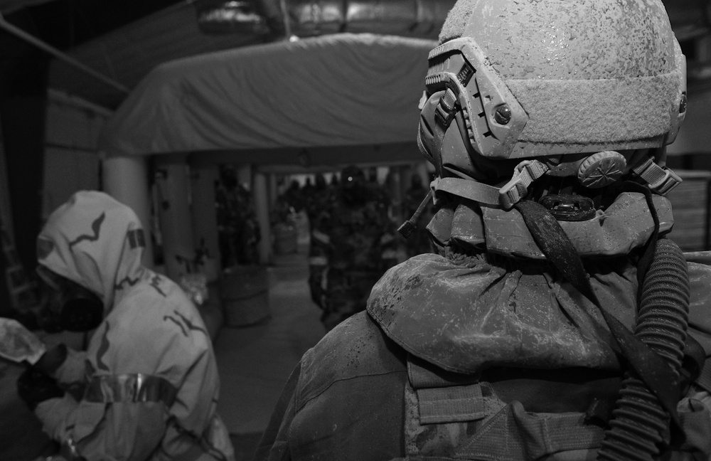 AFSOC hosts aircrew chemical decontamination exercise