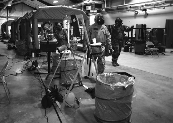 AFSOC hosts aircrew chemical decontamination exercise