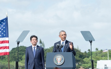 President Obama and Prime Minister Abe Visit USS Arizona Memorial