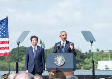 President Obama and Prime Minister Abe Visit USS Arizona Memorial