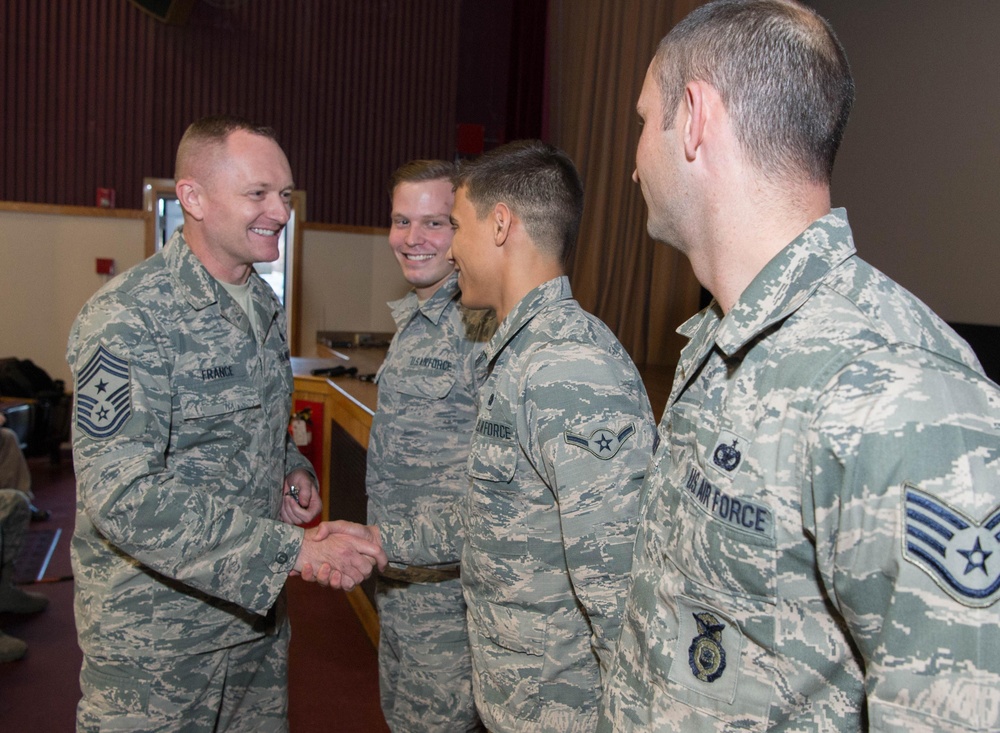 AFMC command chief meets with Hanscom’s enlisted force