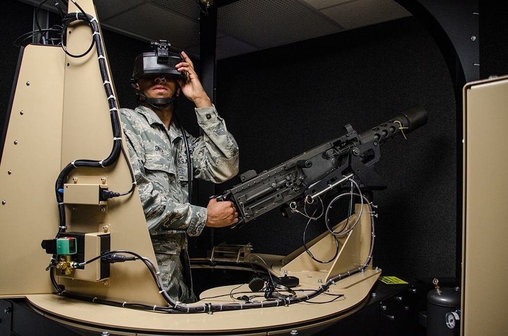 Virtual-reality training used to work on teambuilding, experience for Citizen-Airmen at Camp Clark